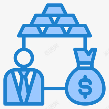 金锭投资87蓝色图标
