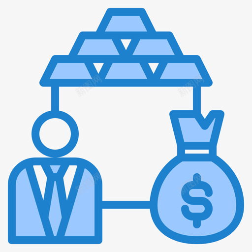 金锭投资87蓝色svg_新图网 https://ixintu.com 金锭 投资 蓝色
