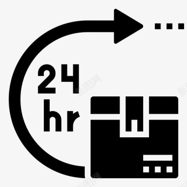 24小时交付156字形图标