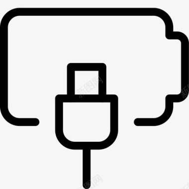连接电池和电源线路图标