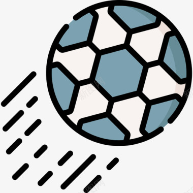 足球运动124线性颜色图标