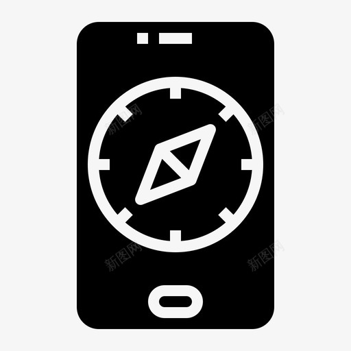 指南针智能手机技术7填充svg_新图网 https://ixintu.com 指南针 智能 手机 技术 填充