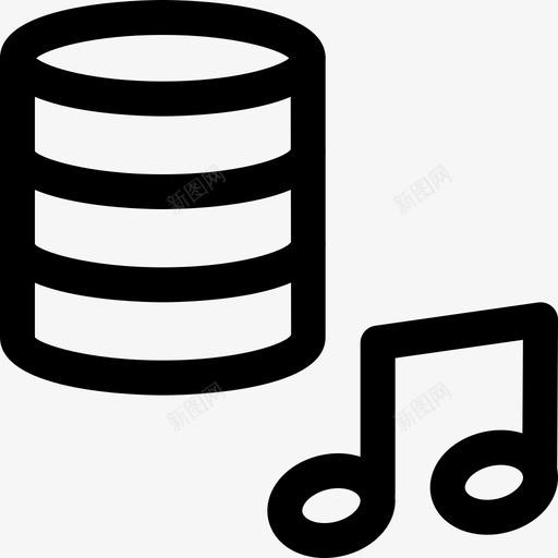 音乐网络应用程序数据库3线性svg_新图网 https://ixintu.com 音乐 网络 应用程序 数据库 线性