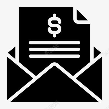 邮件商业和金融116填充图标