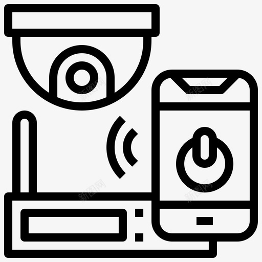 闭路电视安全摄像头安全系统svg_新图网 https://ixintu.com 安全 闭路电视 摄像头 系统 监控 摄像机 智能家居