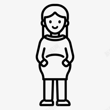 孕妇婴儿母亲图标