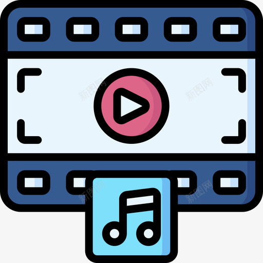 视频剪辑电子音乐5线性颜色svg_新图网 https://ixintu.com 剪辑 电子音乐 线性 视频 音乐混合器 颜色