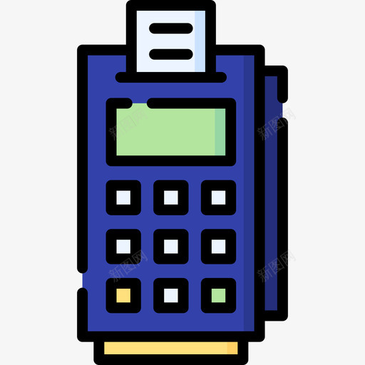 Pos终端杂货店55线性颜色svg_新图网 https://ixintu.com Pos 终端 杂货店 线性 颜色