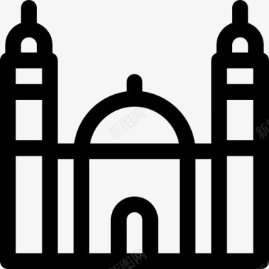 秘鲁利马大教堂12直线形图标