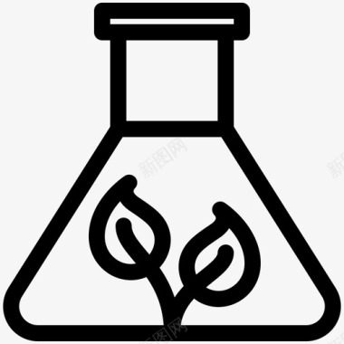 科学研究生态学257线性图标