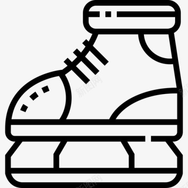 溜冰鞋曲棍球63直线型图标