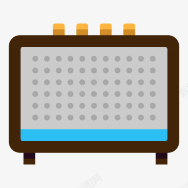 家用电动扬声器4扁平图标