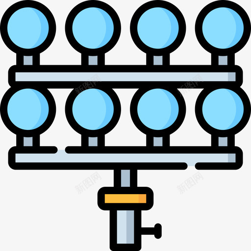 聚光灯足球107线性颜色svg_新图网 https://ixintu.com 聚光灯 足球 线性 颜色