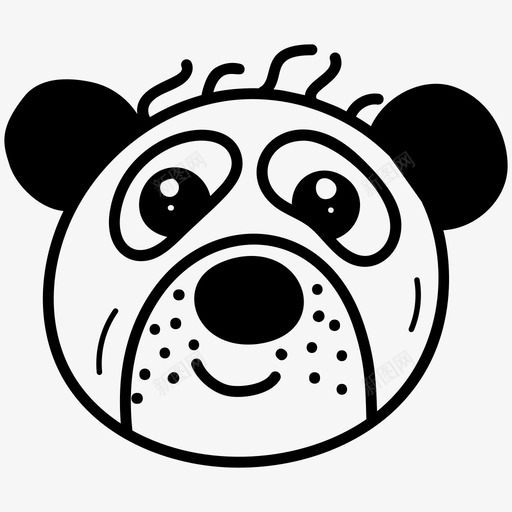 可爱的熊猫动物可爱的熊猫熊猫卡通svg_新图网 https://ixintu.com 熊猫 可爱 爱的 动物 卡通 野生动物 一套 字形 矢量 矢量图 图标