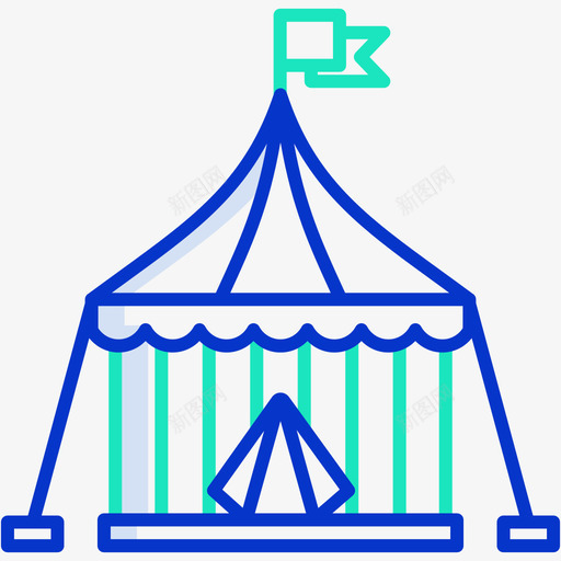 帐篷嘉年华90轮廓颜色svg_新图网 https://ixintu.com 帐篷 嘉年华 轮廓 颜色