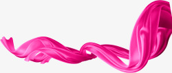 丝绸粉色兔子优品免扣花瓣绿叶彩带手绘彩绘水彩插画免素材