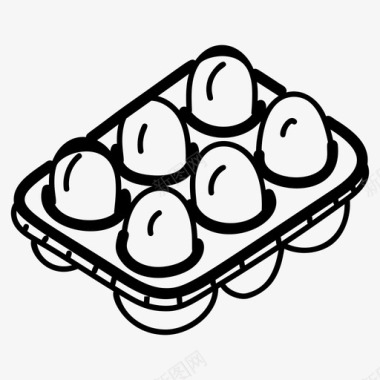 鸡蛋托盘图纸鸡蛋乳制品图标
