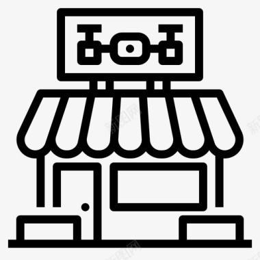商店雄蜂27轮廓图标