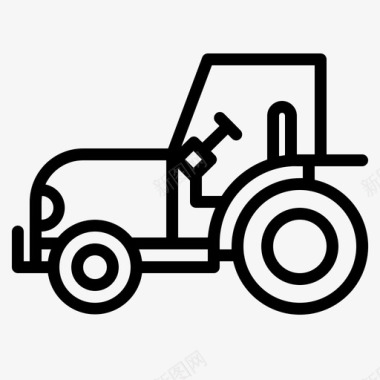 拖拉机摊铺机道路图标