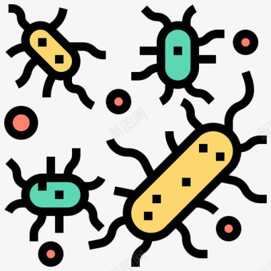 细菌生物化学22线状颜色图标