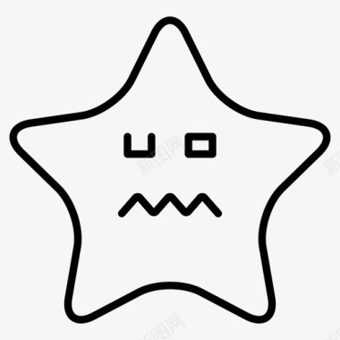 星星表情符号疲惫图标