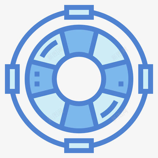 救生圈钓鱼68蓝色svg_新图网 https://ixintu.com 救生圈 钓鱼 蓝色