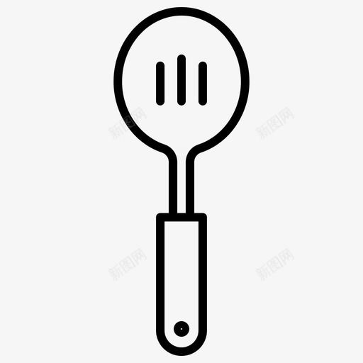 开槽勺子厨房137轮廓svg_新图网 https://ixintu.com 开槽 勺子 厨房 轮廓