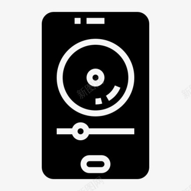 音乐播放器智能手机技术7填充图标