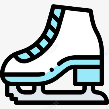 溜冰加拿大17线性颜色图标