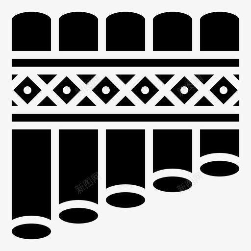 Panpipe印第安人4字形svg_新图网 https://ixintu.com Panpipe 印第安人 字形