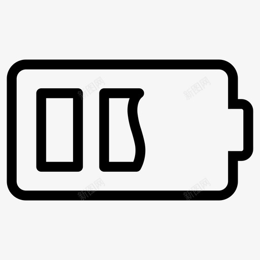 电池电量已充电半电量svg_新图网 https://ixintu.com 电量 电池 充电 状态 基本 符号
