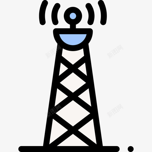 天线公共服务19线颜色svg_新图网 https://ixintu.com 天线 公共服务 颜色