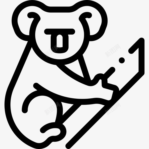 KoalaWildlife45线性svg_新图网 https://ixintu.com Koala Wildlife 线性