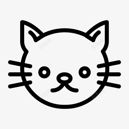 猫脸动物宠物svg_新图网 https://ixintu.com 猫脸 宠物 动物 安哥拉 有趣