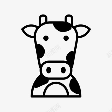 奶牛动物奶牛场图标