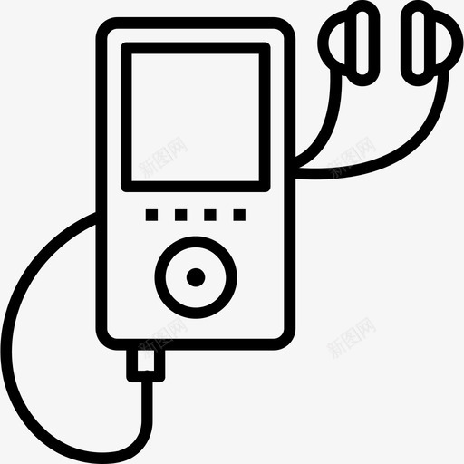 音乐播放器电器耳机svg_新图网 https://ixintu.com 音乐 播放器 电器 耳机 家用