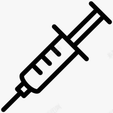 注射药品医疗保健和医疗图标