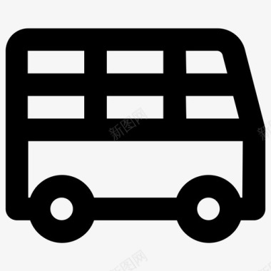 旅游巴士公共交通工具旅游车图标