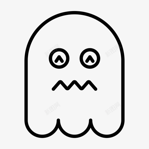 幽灵表情紧张svg_新图网 https://ixintu.com 幽灵 表情 紧张 1行