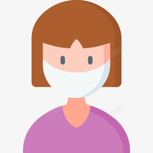 女人带着医用面具的阿凡达6扁平svg_新图网 https://ixintu.com 女人 带着 医用 面具 阿凡 扁平