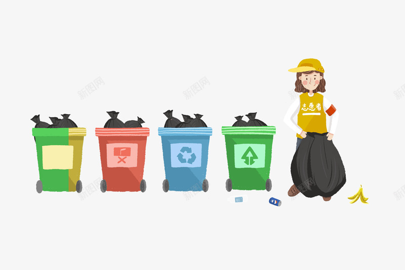 世界环境日爱护环境垃圾分类png免抠素材_新图网 https://ixintu.com 5日 6月 世界环境日 人人 分类 垃圾 旅程 爱护 环境 垃圾桶 扔垃圾