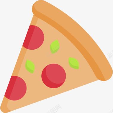 披萨公平77扁平图标