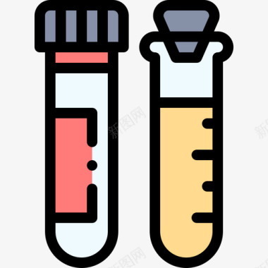 试管疫苗开发7线性颜色图标