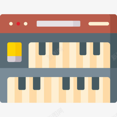 风琴乐器59扁平图标