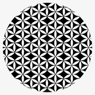 抽象同心曼陀罗抽象设计装饰圆图标