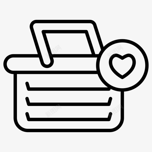 篮子买爱svg_新图网 https://ixintu.com 篮子 购物