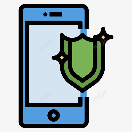 安全智能手机应用程序13线性颜色svg_新图网 https://ixintu.com 安全 智能 手机 应用程序 线性 颜色