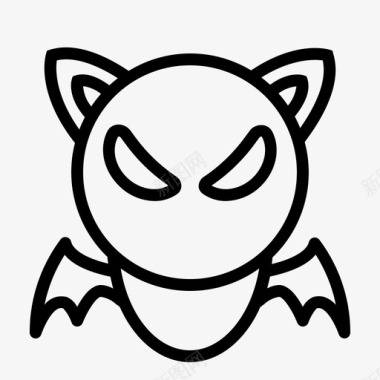 蝙蝠万圣节小丑怪物图标