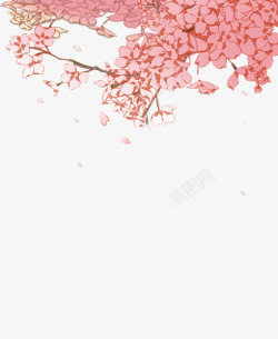 古风水彩中国古风水墨花手绘水彩植物花卉装饰透明ps341中高清图片
