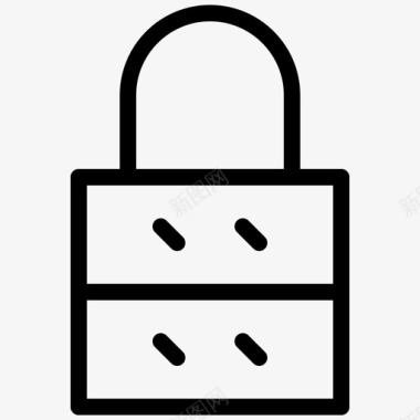 锁定安全编程应用程序网站常规行集136图标